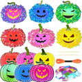 Poke-in Fun Art and Crafts,Pumpkin Decoration Craft Kits,Make Pumpkin Face,Mess Free Kids' Paper Craft Kits for Boys &Girls Age 4-10+,Party Activities Supplies Fall Thanksgiving Halloween Decoration