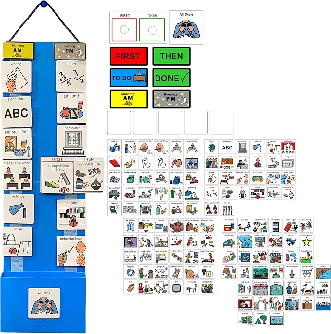 Visual Schedule for Kids – 133 Durable Plastic Picture Cards with Soft Loop Coins | Daily Routine & Chore Reward Chart for Home, School, Autism, ADHD & Special Needs Behavior Support