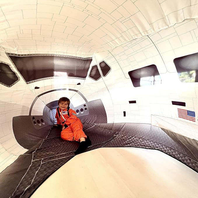 The Original Patented AirFort - Build A Fort in 30 Seconds, Inflatable Fort for Kids, Play Tent for 3-14 Years, A Playhouse Where Imagination Runs Wild, Fan not Included (Space Shuttle)