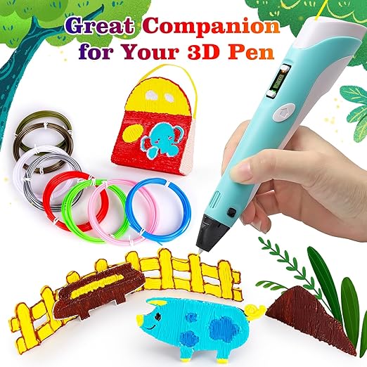 3D Printing Pen Refills PLA Filament 1.75mm 24 Vibrant Colors 240 Feet, Each Color 3 Meters (10 Feet) - 250 Stencils eBooks - Fit for SCRIB3D P1 and MYNT3D Pens