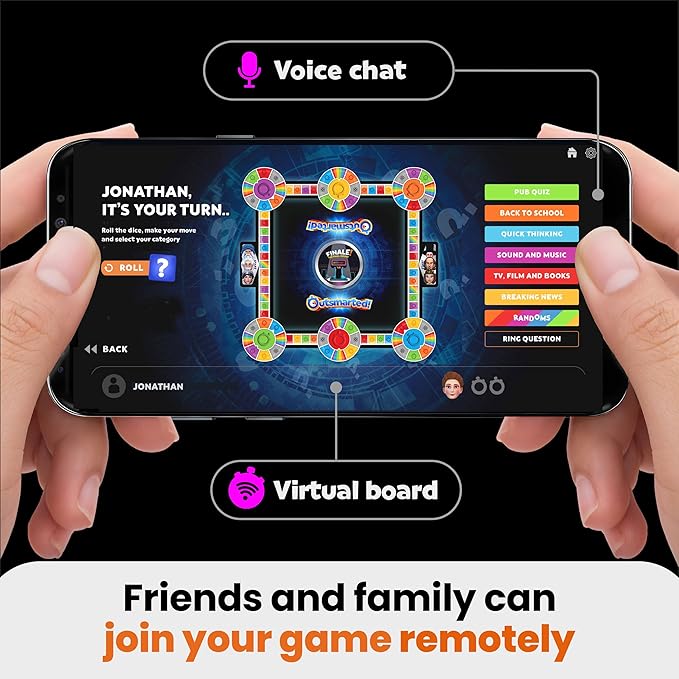 Outsmarted - The App-Connected TV Quiz-Show Board Game | Kids, Teens & Adults | Next-Level Game Night for Family & Friends | 2–24 Players | Age 8+ | 10,000+ Questions | 2025 Edition