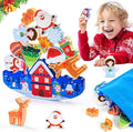 Christmas Kids Gifts Stacking Toys for Kid 3-10 Stocking Stuffers for 4 5 6 7 8 9 10 Year Old Grandkids Girls Boys Wooden Blocks Toy Balance Competition Game Birthday Gift for Kid Ages 5-7