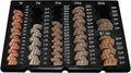 BankSupplies Self-Counting Loose Coin Tray | Black/White | Coin Holder & Organizer | Holds 6 Change Denominations | Non-Slip | Pennies, Nickels, Dimes, Quarters, Halves & SBA Dollars