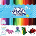 1200 Pcs Chenille Pipe Cleaners for Crafts – 24 Assorted Colors Fuzzy Sticks, DIY Art Supplies for Kids, Classroom Projects & Decorations