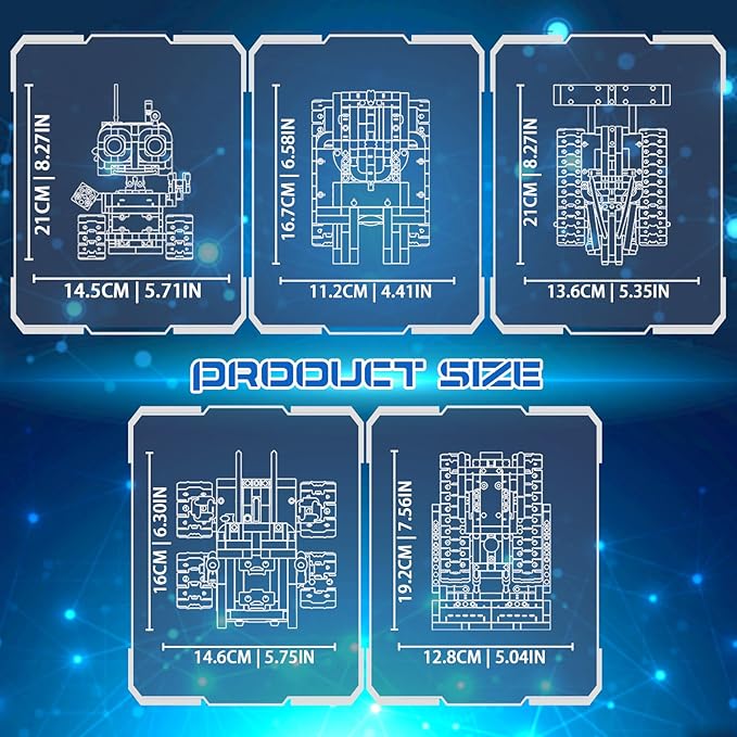 5in1 STEM Robot Building Kit, 560 PCS APP/Remote Control Mech RC Robotics for Kids Ages 8-12, Science Kit Coding Robots Toy Set, Birthday Gifts for Boys Age 8-14+