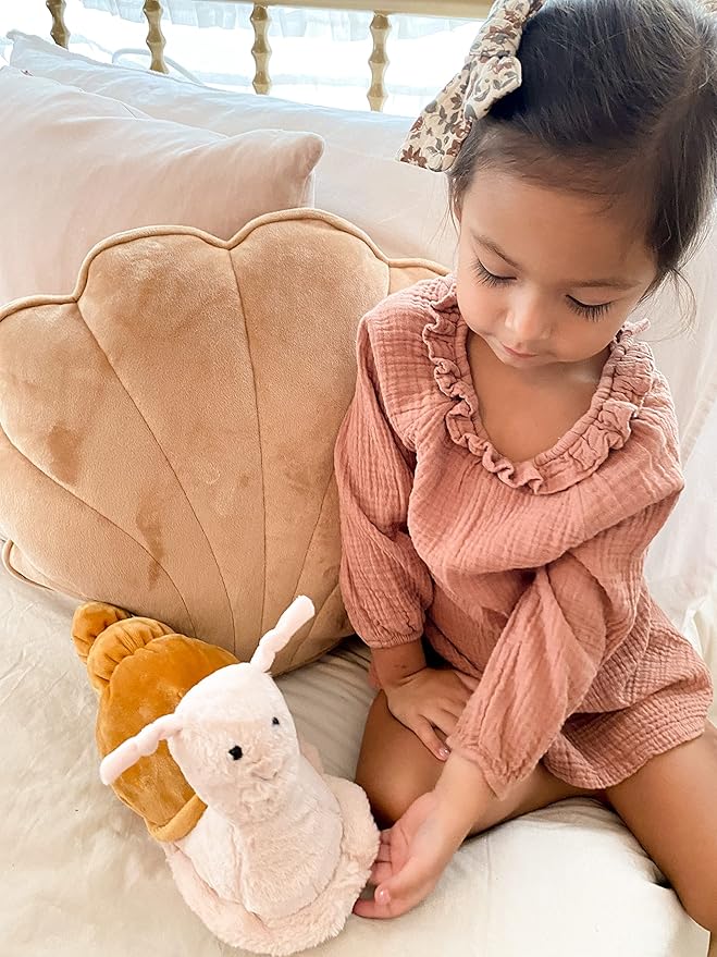 MON AMI Shelby The Snail Stuffed Animal - 11", Soft & Premium Snail Plush Toy, for Toddlers, Kids, Use as Toy or Nursery Room Décor