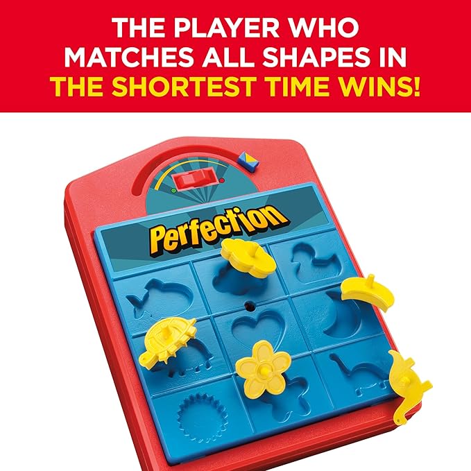 Hasbro Gaming Perfection Game for Kids | Popping Shapes and Pieces | Preschool Board Games for Clasroom | Back to School Gifts | Ages 4+ (Amazon Exclusive)