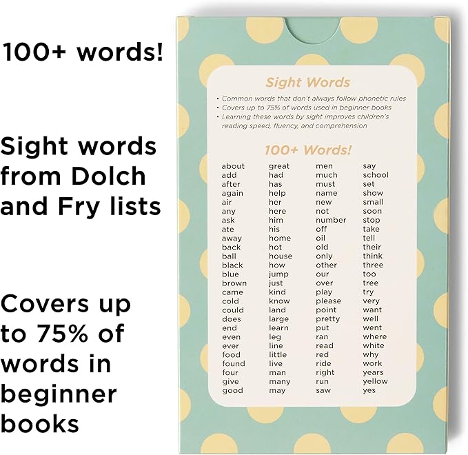 Think Tank Scholar K Sight Words Flash Cards (Kindergarden) Pack 100+ Dolch & Fry (High Freqency) Flashcards - Learn to Read, Learning Kids Ages 4 5 6 7 Homeschool Classroom Elementary School
