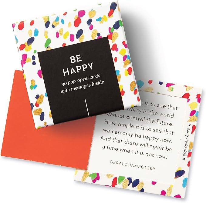 Compendium ThoughtFulls Pop-Open Cards — 4-Pack of Celebrating You, Be Happy, Happy Day, Smile — 120 Pop-Open Cards, Each with a Different Message Inside