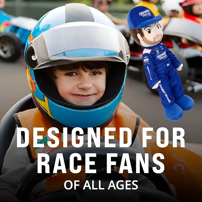 Playtime by Eimmie NASCAR-Themed Soft Baby Doll, 14-Inch Plush Racing Rag Doll for Kids, Hendrick Motorsports Kyle Larson Plush Figure, Fabric Stuffed Toy for All Ages