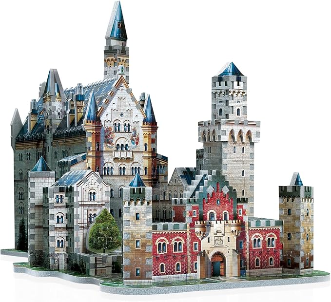 Wrebbit3D Neuschwanstein Castle 3D Puzzle | 890 Jigsaw Puzzle Pieces | Germany Iconic Landmark and Architectural Masterpiece
