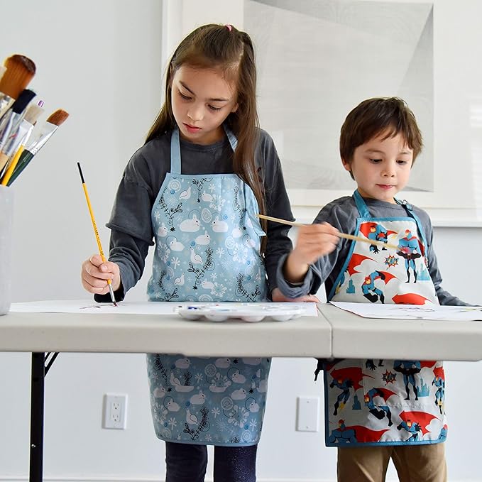 Urban Infant Little Helper Kids Apron - Children's Cooking Art Gardening - Great Gift for Toddler Boys and Girls