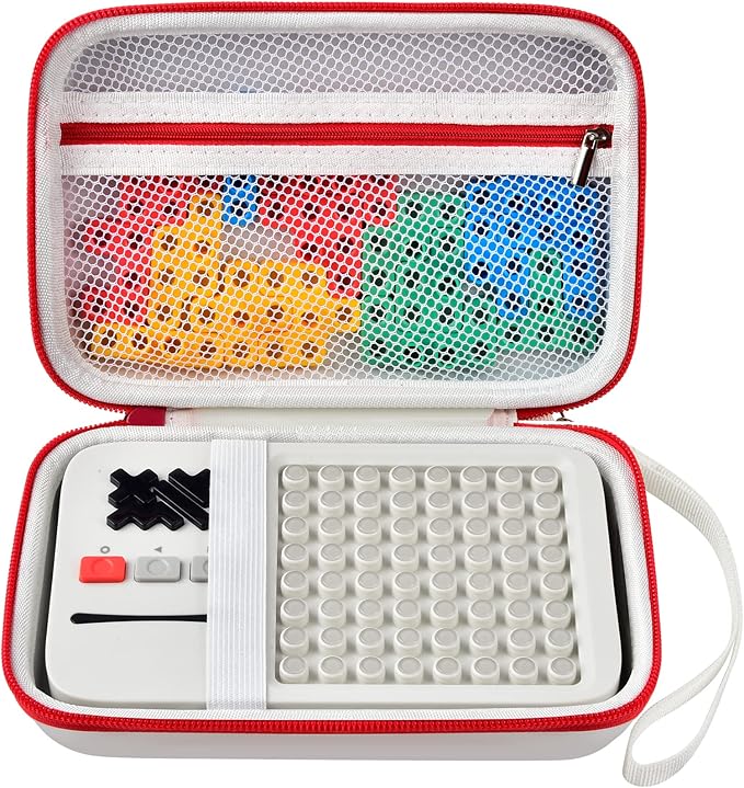 Case Compatible With GiiKER Super Blocks Game, Super Slide Brain Teaser Holder, Organizer Storage Bag for Electronic Brain Game Console & Puzzles for Kids Boys and Girls - Box Only - White