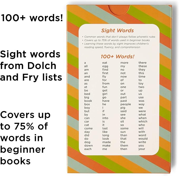 Think Tank Scholar Pre-K Sight Words Flash Cards (Pre-Kindergarden) - 100+ Dolch & Fry (High Freqency) Sight Word - Learn to Read, Site Words Learning for Toddlers, Homeschool/Classroom, Preschool