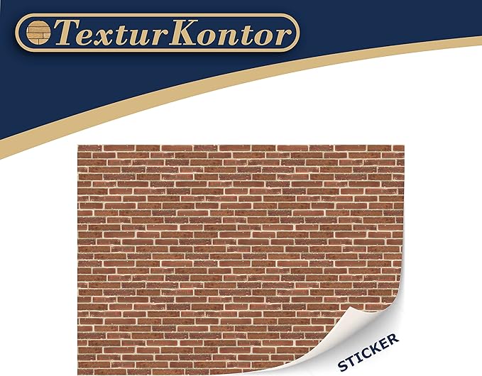 3 Sheets Self-Adhesive Wall Cladding for Dollhouse 1:12 Scale (Glazed Red)