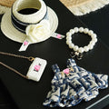 17cm Doll Clothes Set with Fashion Accessories - Premium Luxury Baby Doll Outfits & Designer Clothes Bundle, Unique Fashion Style Dresses with Hat & Pearl Necklace & Bag Accessories(Blue)