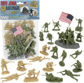 BMC WW2 Iwo Jima Plastic Army Men - 32 American and Japanese Soldier Figures