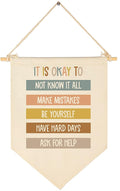 It Is Okay-Classroom Decor-Classroom Poster-Playroom Art-Child Art-Teacher Present-Canvas Hanging Pennant Flag Banner Wall Sign Decor Gift