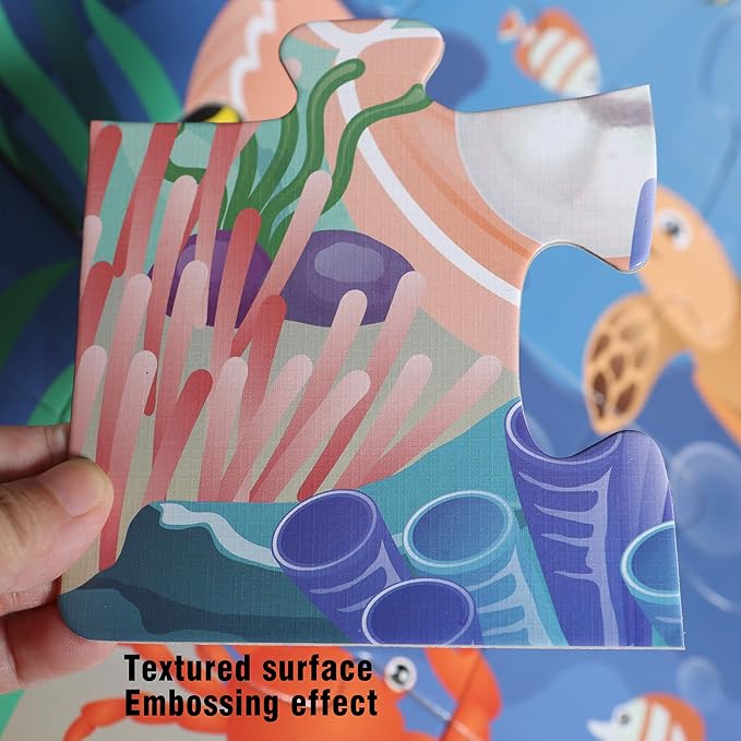 Underwater Floor Puzzle for Kids 3-5: 48 Large Pieces for Children Ages 4-8 - Learning & Eductional Jigsaw Puzzle for Toddler's Gift & Family Activities