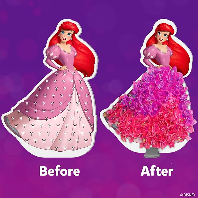 Skillmatics Poke-in Art - Disney Princesses, Mess-Free Fun for Kids, DIY Wood Craft Kits, Creative Christmas Gifts for Girls Ages 4, 5, 6, 7, 8, 9, Includes Cinderella, Ariel, Moana, Rapunzel & More