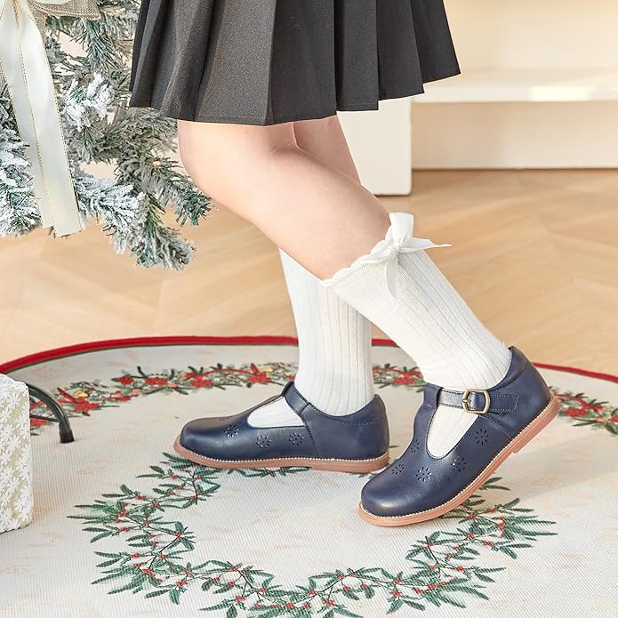 Felix & Flora Toddler Little Girl Mary Jane Dress Shoes - Ballet Flats for Girl Party School Shoes