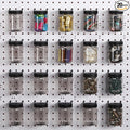 Unittype 20 Set Pegboard Organizer Accessories Peg Boards Jars with Lids Plastic Pegboards Bins Storage Containers Clear Peg Board Wall Organizer for Garage Sewing Office Home Supplies(White)