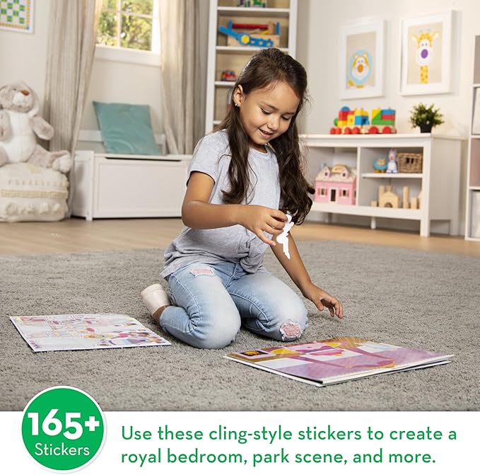 Melissa & Doug Reusable Sticker Pad: Princess Castle - 200+ Stickers and 5 Scenes