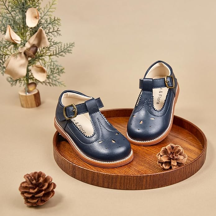 Felix & Flora Toddler Little Girl Mary Jane Dress Shoes - Ballet Flats for Girl Party School Shoes
