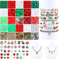 Christmas Beads,2600 PCS +Christmas Bracelet Making Kit Friendship Bracelet Kit with Clay Bead Pearl Letter Round Beads, Charms DIY Beads for Jewelry Making Crafts for Gifts
