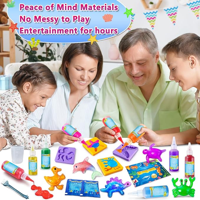 UNGLINGA Magic Water Elf Toy Kit for Kids - 8 Colors Toys Craft Creative Birthday Gifts for Boys Girls Age 5 6 7 8 9 10 11 12