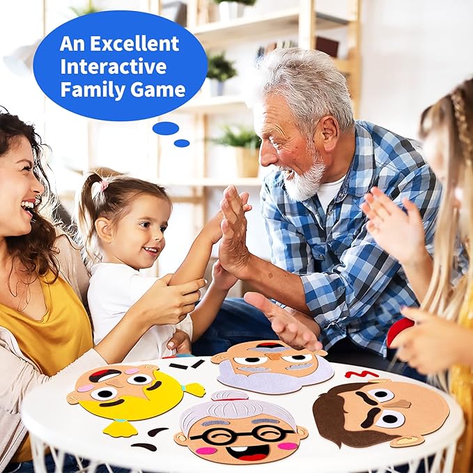 Craftstory 116 Pcs Feeling & Emotions Busy Board Sensory Toys for Toddlers - 6 Family Face Boards Social-Emotional-Learning-Games, Kids Autism Speech Therapy Materials, Gifts for Boys Girls Age 3+