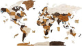 HYPERI Multilayered 3D Wooden World Map Wall Decor, Wood Art Wall Decor, Mapa Mundi Para Pared, World Maps and Push Pins, Valentine's Day Gifts For Dad, Mom, Boss, Husband, Wife (Medium)