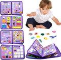 Montessori Busy Board - Busy Book for Toddler 3 4 Educational Toys for Boys Girls, Sensory Activity Board, Fine Motor Skills Learning Gift (Pupple-B)