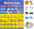 ZKOO Alphabet Learning Pocket Chart, Alphabet Wall Chart 104 Animal Flash Cards and 26 Lowercase and Uppercase Letter Cards, Student Daily Learning The Letter, Great for Classroom Homeschool