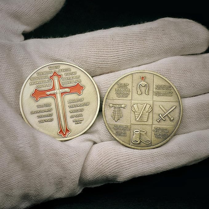 Put On The Whole Armor of God Challenge Coin Templar Knight Coin