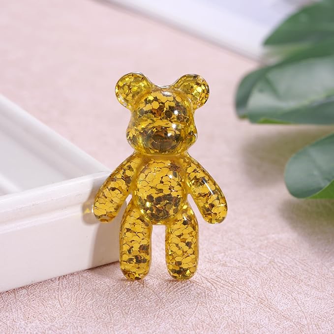 Worry Bear, Pocket Bear Hug, Anxiety Gifts for Men Women, Anxiety Relief Gifts, Mental Health Positivity Gift for Anxious Friend, Back to School Reminder of Comfort, Gold