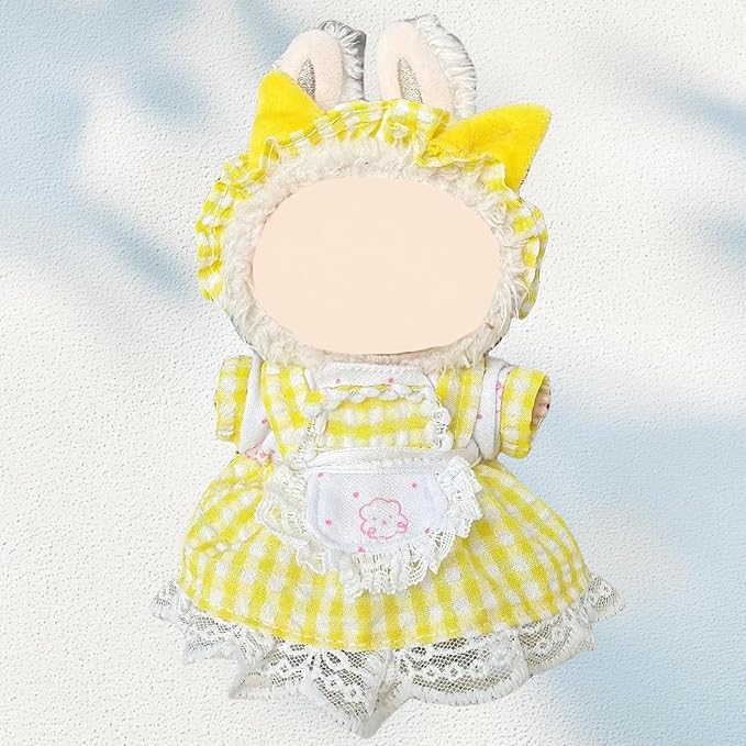 4 Pack—17cm Doll Clothes,Premium Doll Outfit with Accessories,Doll Princess Skirt,Cute Clothes Outfit for 17cm Dolls,End Dolls Fashion Clothing Set(No Dolls and Shoes) (Set 11)