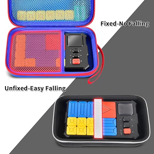 casmilee Case Compatible with Giiker Super Slide Brain Games, Brain Teaser Puzzles Organizer Storage Bag, Flow Slider Puzzle Game Holder (Blue)