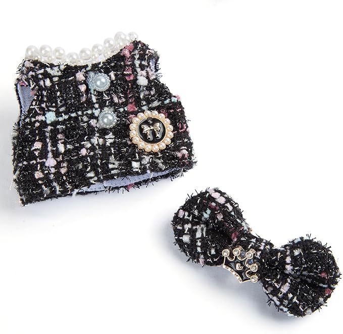 Premium Doll Clothes for Labubu - Luxury Chic Style Set for 17cm Dolls, Doll Outfit for Display, Collectors, Gift - Cute Miniature Fashion Accessories - Black Crown (Clothes Only)