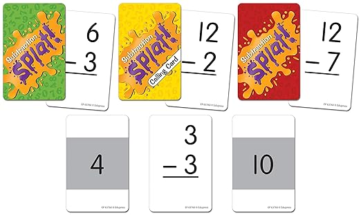 Edupress Math Splat™ Game: Subtraction Grades 2+ (EP63760) , 3.5 H x 5.625 L x 2.25 W