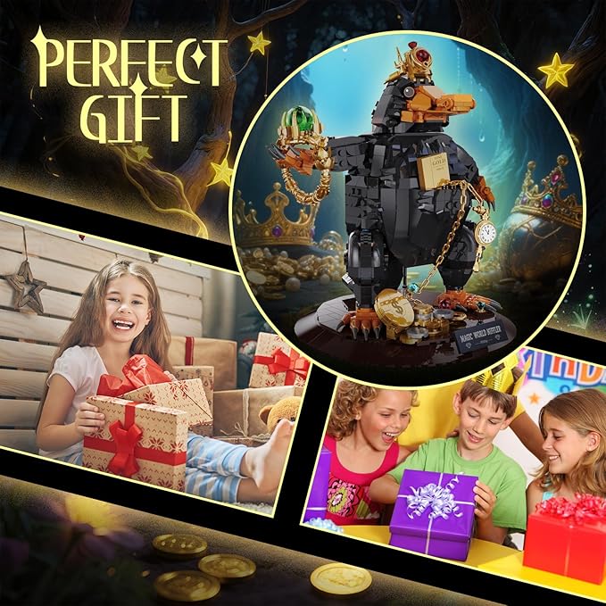 Magic Treasure-Hunting Duck Building Set for Adults, Compatible with Lego Set, 1148PCS Collectible Magical Animal Model Toys, Christmas Birthday Gift for Boys Girls 8+