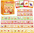 gisgfim 50 Pairs Fall Memory Matching Game Thanksgiving Happy Fall Concentration Memory Games for Kids Educational Ages 3-8 A Fun & Fast Autumn Theme Memory Matching Games
