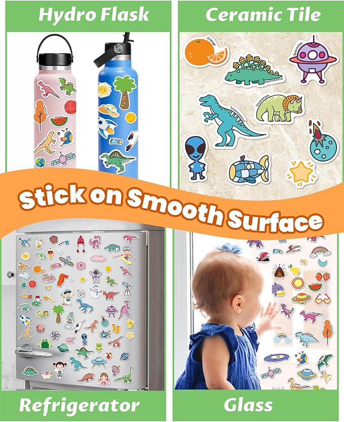 Reusable Sticker Book for Toddlers 2-4 Years, Stickers for Kids, Toddler Sticker Book Ages 1-3, Toddler Craft Activities, Toddlers Travel Toys Ages 2+ Boy Girl Birthday Gifts