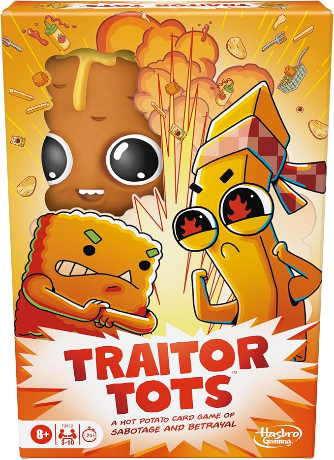 Hasbro Gaming Traitor Tots Card Game | Explosive Potato Party Card Game for Families and Adults | 3 to 10 Players | 25 Mins. Average | Indoor Summer Activities | Ages 8+