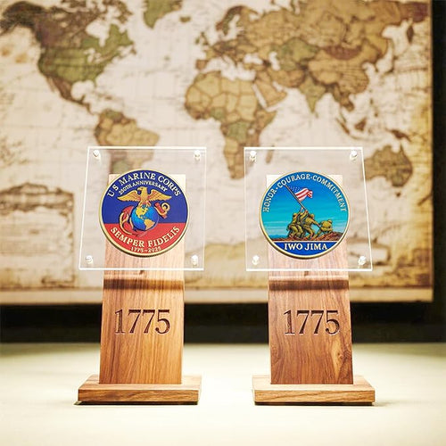 250th Anniversary U.S. Armed Forces Commemorative Coin - Patriotic Military Collectible with Engraved Service Branch Insignia，Patriotic Marine Corps Collectible (Marine Corps)