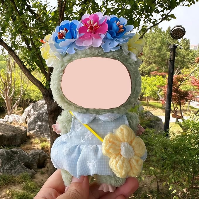 17cm Doll Clothes Set & Outfit Set (NO Doll), Premium Fashion Dresses for Dolls Accessories Suit, Luxury Chic Doll Clothing & Style Bundle (Cake Skirt-Blue)