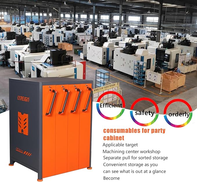 CNC Tool Holder Vertical Drawer Cabinet, Multi-Purpose CNC Tool Storage Cabinets, CNC Tool Storage System Material Equipment for Warehouse Workshop Use