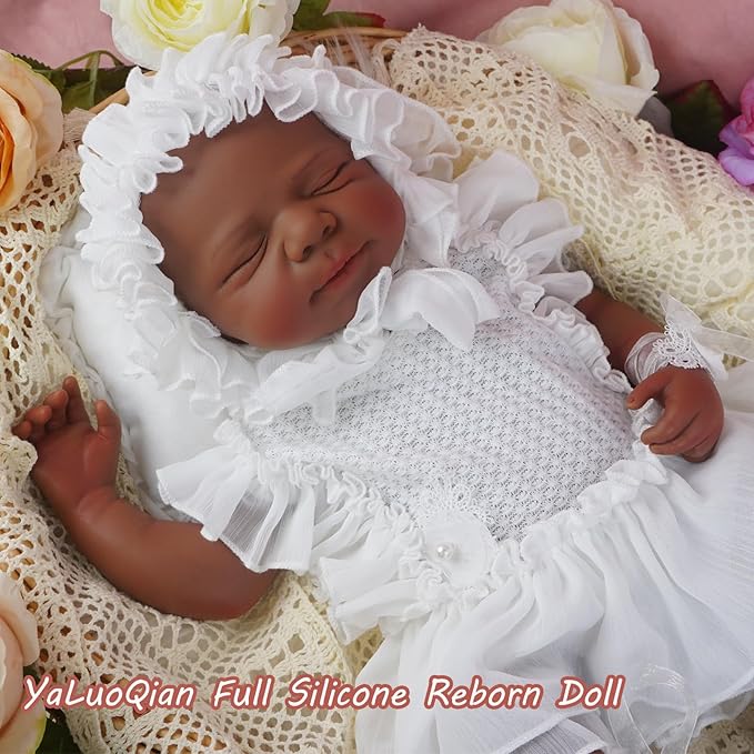Full Silicone Reborn Baby Doll, 20 Inch Lifelike Newborn Girl, Reborn Baby Dolls Silicone Full Body Sleeping for Therapy & Memory Keepsake