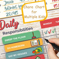Premium Large Magnetic Chore Chart for Kids Multiple Kids - Chore Board - Behavior Tracker at Home - Reward Board - Daily Responsibility Schedule - Teens Incentive Routine - Magnetic for Refrigerator