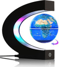 Magnetic Levitating Globe with 7-Color LED Lights, 360° Rotating Floating World Map Lamp, STEM Educational Night Light for Geography Learning, Cool Desk Decor & Unique Gift for Kids & Adults